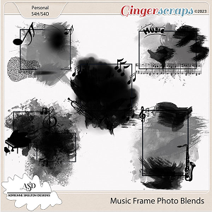 Music Frame Photo Blends-By Adrienne Skelton Designs