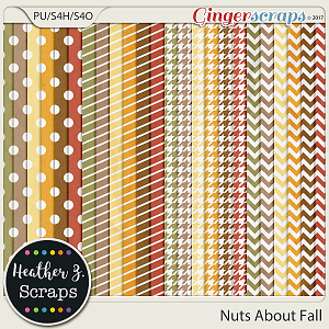 Nuts About Fall EXTRA PAPERS by Heather Z Scraps