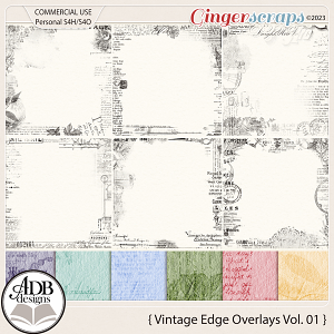 Vintage Edge Overlays Vol 01 - Commercial or Personal Use - by ADB Designs