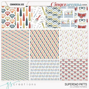 Superdad Layered Patterns (CU) by GS Creations