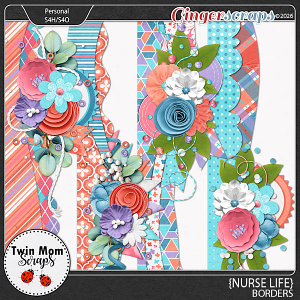 Nurse Life - BORDERS by Twin Mom Scraps