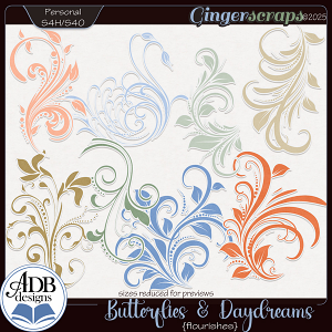 Butterflies & Daydreams Flourishes by ADB Designs