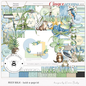 Buzzbee Scraps: River Walk - build a page kit