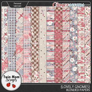 Lovely Gnomes - BLENDED PAPERS by Twin Mom Scraps