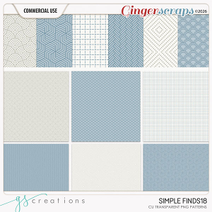 Simple Finds 18 Patterns (CU) by GS Creations