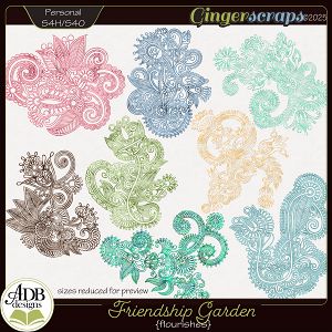 Friendship Garden Flourishes by ADB Designs