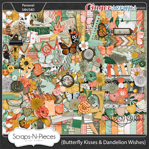 Butterfly Kisses and Dandelion Wishes kit by Scraps N Pieces