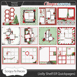 Jolly Shelf Elf Quickpages by Scraps N Pieces Jolly Shelf Elf Quickpages by Scraps N Pieces