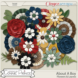 About A Boy - Flowers & Leaves by Connie Prince