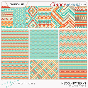 Mexican Layered Patterns (CU) by GS Creations