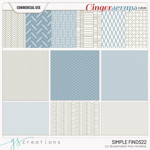 Simple Finds 22 Patterns (CU) by GS Creations