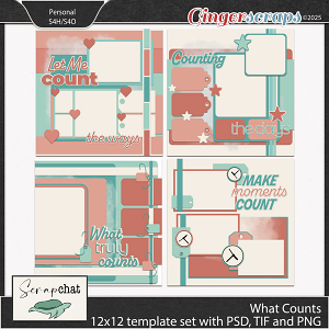 What Counts Template Set by ScrapChat Designs