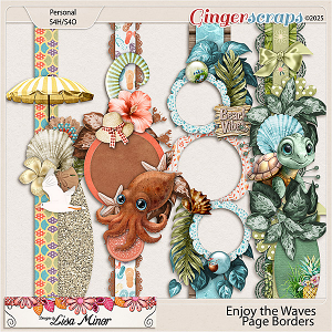 Enjoy the Waves Page Borders from Designs by Lisa Minor
