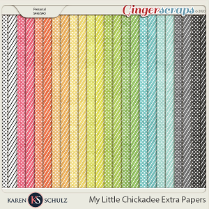 My Little Chickadee Extra Papers by Karen Schulz  