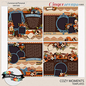 Cozy Moments Templates by Lisa Rosa Designs