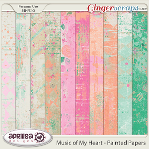 Music of My Heart - Painted Papers
