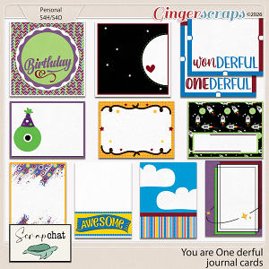 You Are One Derful Journal Cards by ScrapChat Designs