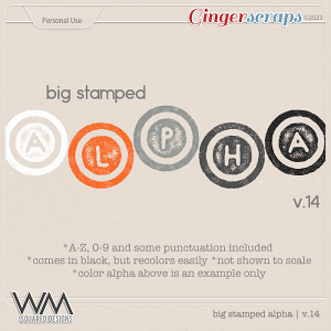 Big Stamped Alpha | V.14