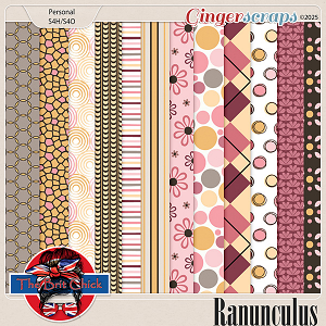 Ranunculus Patterned Papers By The Brit Chick