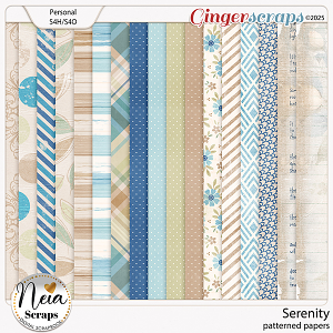 Serenity - Patterned Papers - by Neia Scraps