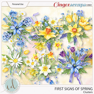 First Signs Of Spring Clusters by Ilonka's Designs