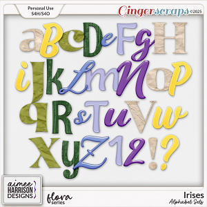 Irises Alphabet Sets by Aimee Harrison