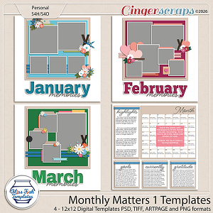 Monthly Matters 1 Templates by Miss Fish 