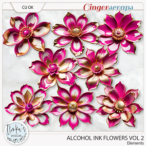 CU Alcohol Ink Flowers Vol 2 by Ilonka's Designs