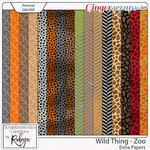 Wild Thing - Zoo Extra Papers by Scrapbookcrazy Creations
