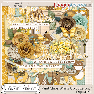 Paint Chips What's Up Buttercup - Kit by Connie Prince