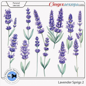 Lavender Sprigs 2 by Wetfish Designs    