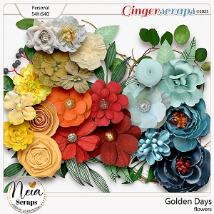Golden Days - Flowers - by Neia Scraps