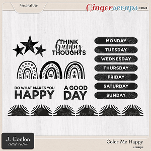 Color Me Happy Stamps by J. Conlon and Sons