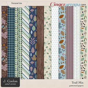 Trail Mix Patterned Papers by J. Conlon and Sons