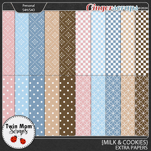 Milk and Cookies - EXTRA PAPERS by Twin Mom Scraps