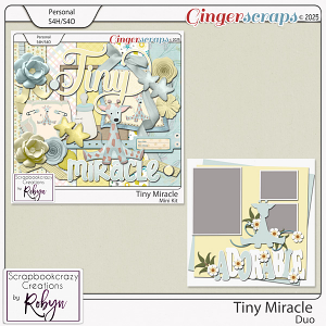 Tiny Miracle Mini Kit and Template Duo by Scrapbookcrazy Creations