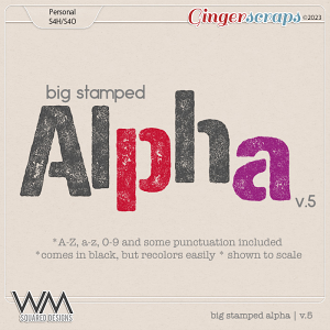 Big Stamped Alpha | V.5