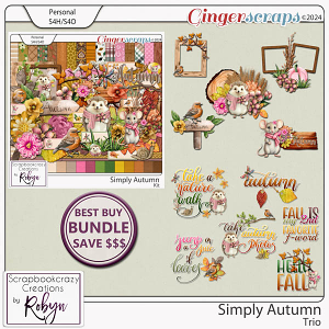 Simply Autumn Trio by Scrapbookcrazy Creations