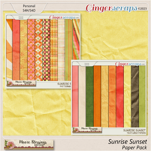 Sunrise Sunset Paper Pack by Moore Blessings Digital Design