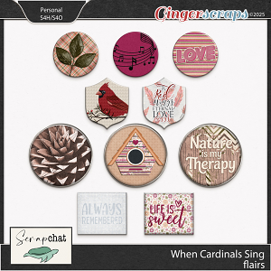 When Cardinals Sing Flairs by ScrapChat Designs