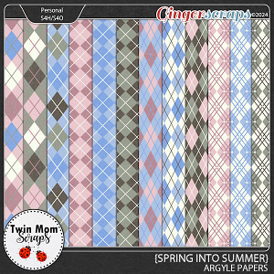 Spring Into Summer - ARGYLE PAPERS by Twin Mom Scraps