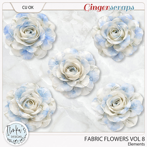 CU Fabric Flowers Vol 8 by Ilonka's Designs