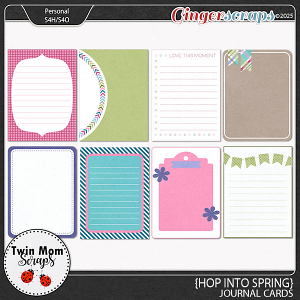 Hop Into Spring - JOURNAL CARDS by Twin Mom Scraps