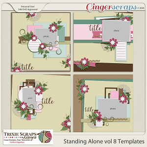 Standing Alone vol 8 Template Pack by Trixie Scraps Designs