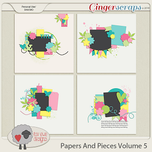 Papers and Pieces Volume 5 Templates by Luv Ewe Designs  