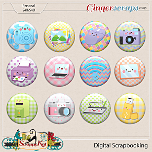 Digital Scrapbooking Flairs by The Scrappy Kat