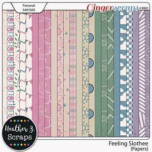 Feeling Slothee PAPERS by Heather Z Scraps