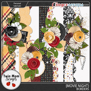 Movie Night - BORDERS by Twin Mom Scraps