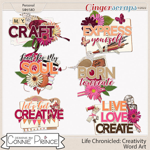 Life Chronicled: Creativity - Word Art Pack by Connie Prince