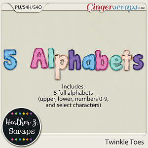 Twinkle Toes ALPHABETS by Heather Z Scraps